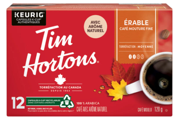 Tim Hortons Coffee Pods Maple Medium Roast 12 K-Cups 120g