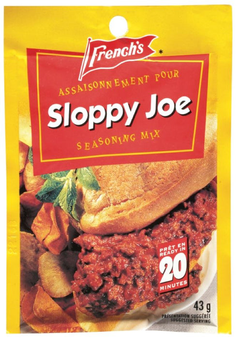 French's Sloppy Joe Seasoning Mix 43g Each 3 Count From Canada