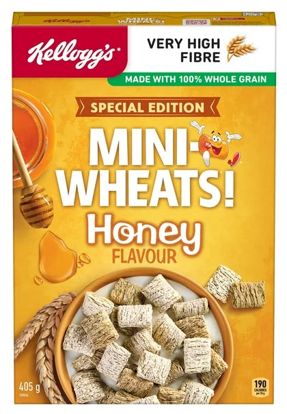 Kellogg's Mini Wheats Honey Cereal, 405g