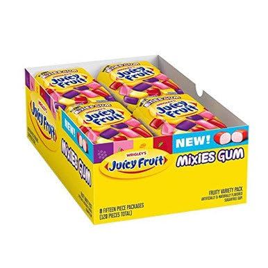 Juicy Fruit Mixes Chewing Gums 15 Pieces Each 8 Containers