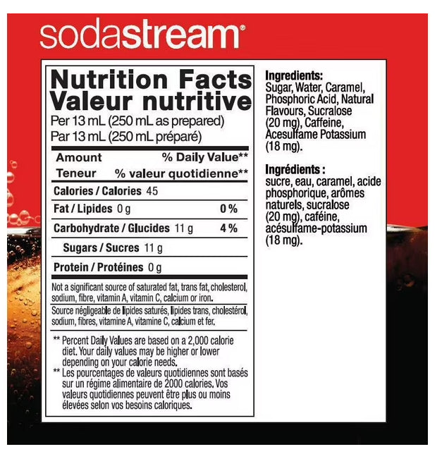 SodaStream Classic, Cola Flavour Drink Mix, 440mL