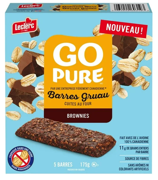 Go Pure Soft Baked Brownies Oatmeal Bars, 175g