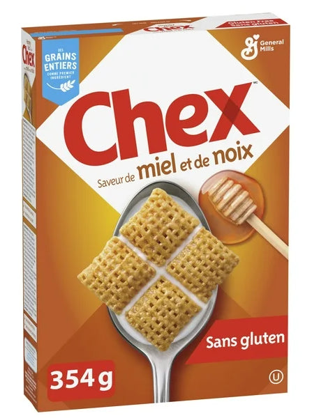 Honey Nut Chex Breakfast Cereal, Gluten Free, Whole Grains, 354g