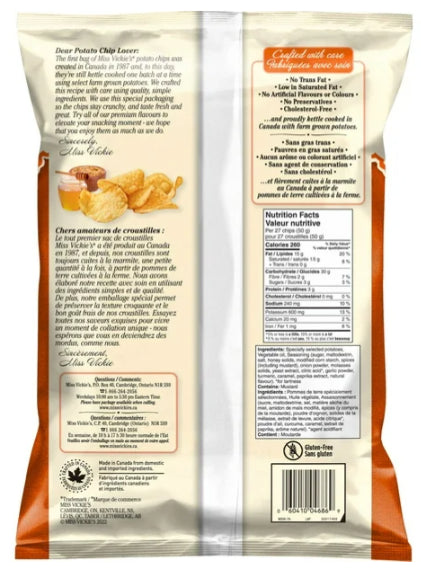 Miss Vickie's Honey Dijon Flavor Kettle Cooked Potato Chips, 200g