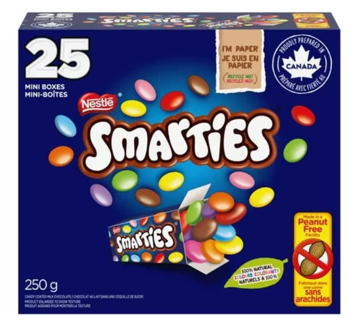 Smarties Chocolate Candy 25 Mini Boxes - CanadaGrocery