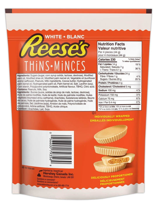 Reese's Thins Peanut Butter Cups White Creme 165g/5.8oz