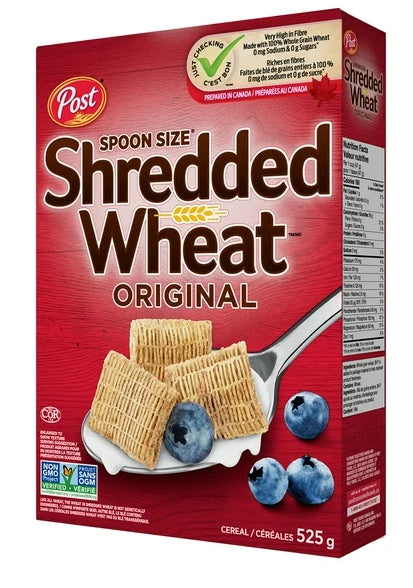 Post Original Spoon Size Shredded Wheat Cereal, 525g