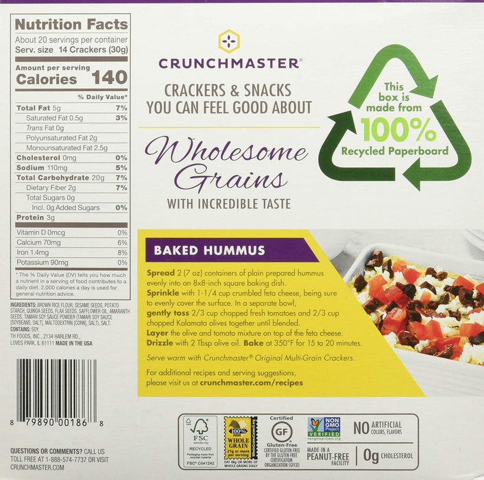 Crunchmaster Multi Grain Baked Crackers 595g/1lb 5oz, BOX