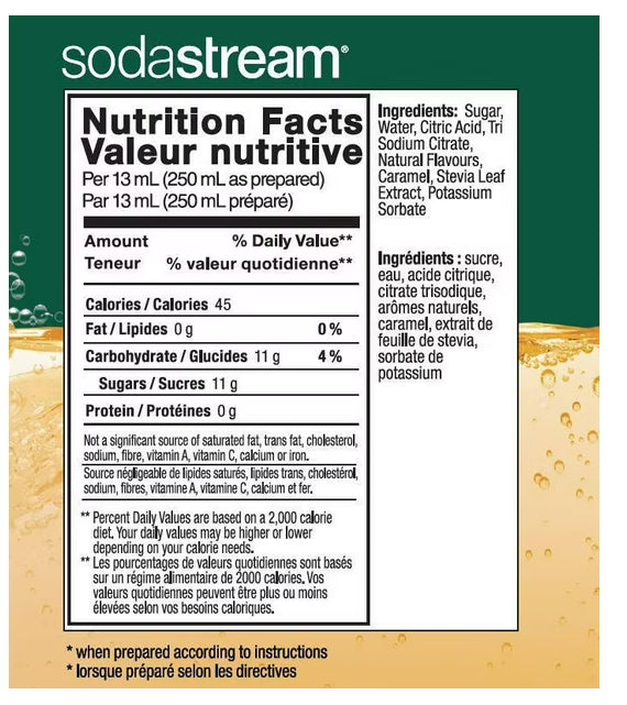 SodaStream Classic, Ginger Ale Flavour Drink Mix, 440mL