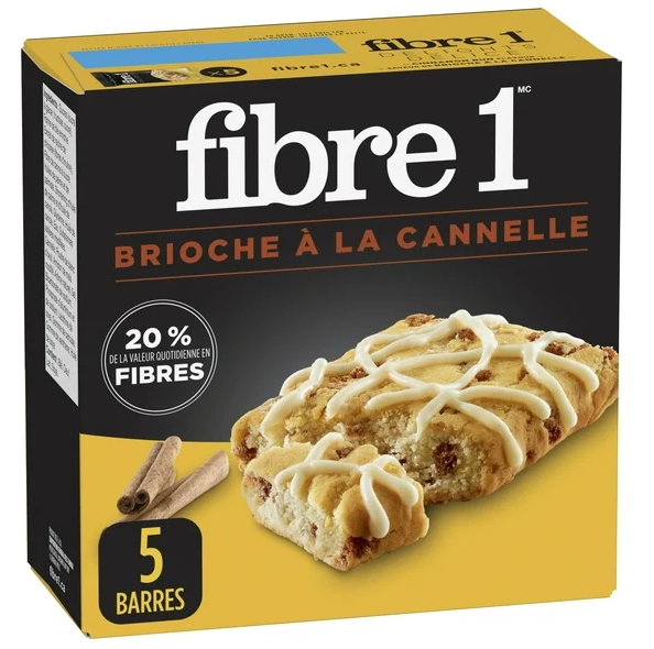 Fibre 1 Delights Cinnamon Bun Flavor, 5 Bars x 25g, 125g