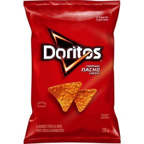 Doritos Nacho Cheese Tortilla Chips, 235g/8.3oz Bag From Canada