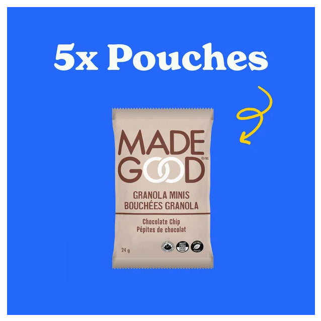 MadeGood Chocolate Chip Granola Minis, 5 x 24g