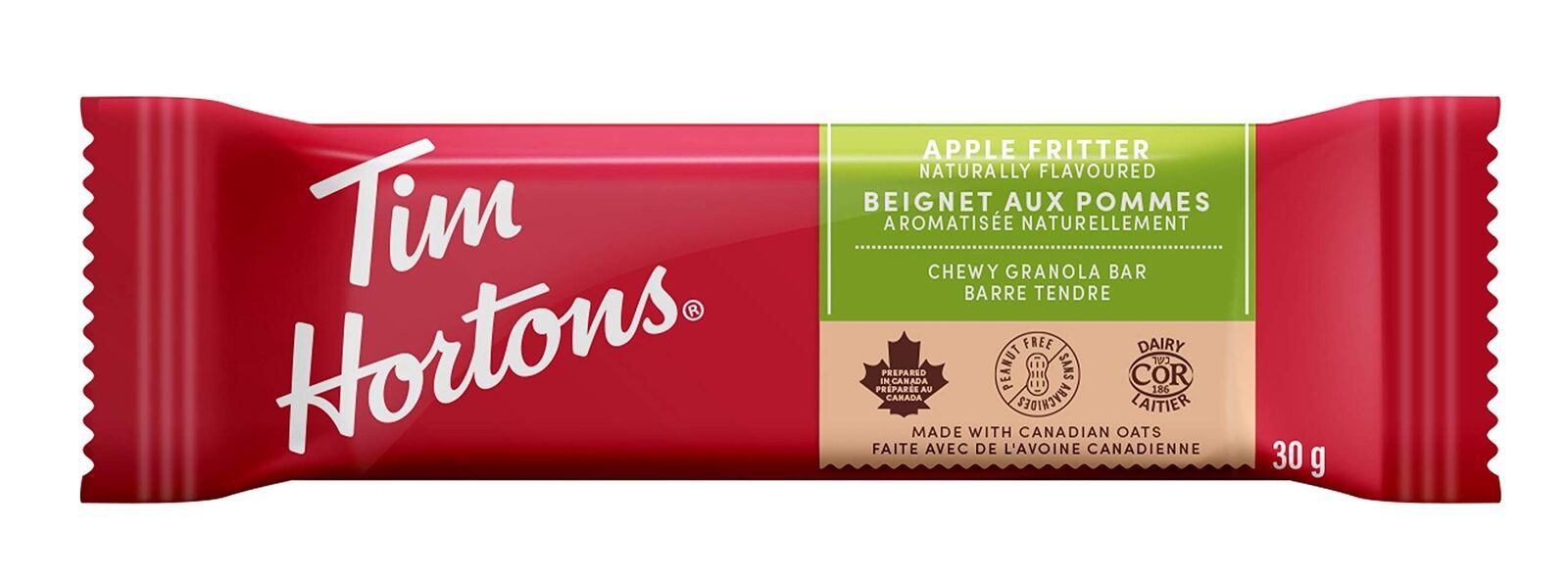 Tim Hortons Apple Fritter Granola Bars, Peanut Free