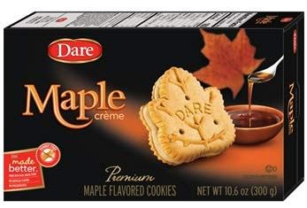 Dare Maple Creme, Lemon Creme, and Fudge Creme Cookies, One 10.2 oz Box of Each