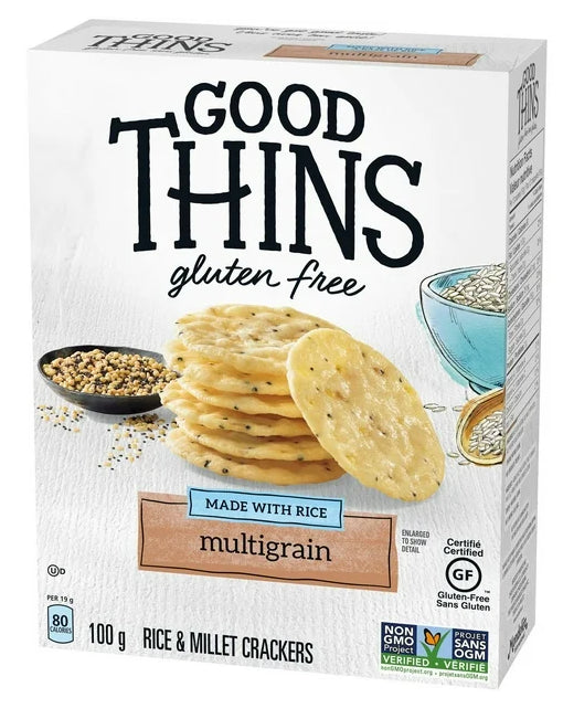 Good Thins, Multigrain, Gluten Free Rice Crackers, 100g