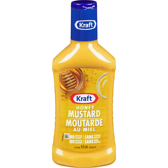 Kraft Creamy Honey Mustard Dressing, 475mL/16oz Bottle