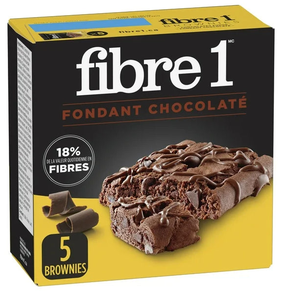 Fibre 1 Brownies Chocolatey Fudge, 5 Brownies, 125g