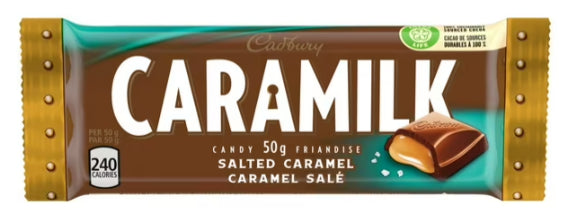 Cadbury Caramilk Salted Caramel Chocolatey Candy Bar, 50g