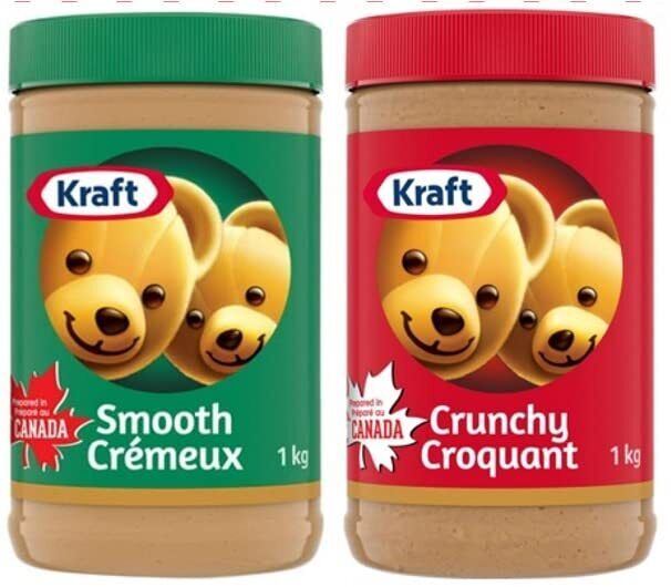 Kraft Peanut Butter Smooth & Crunchy (1kg) 2 JARS