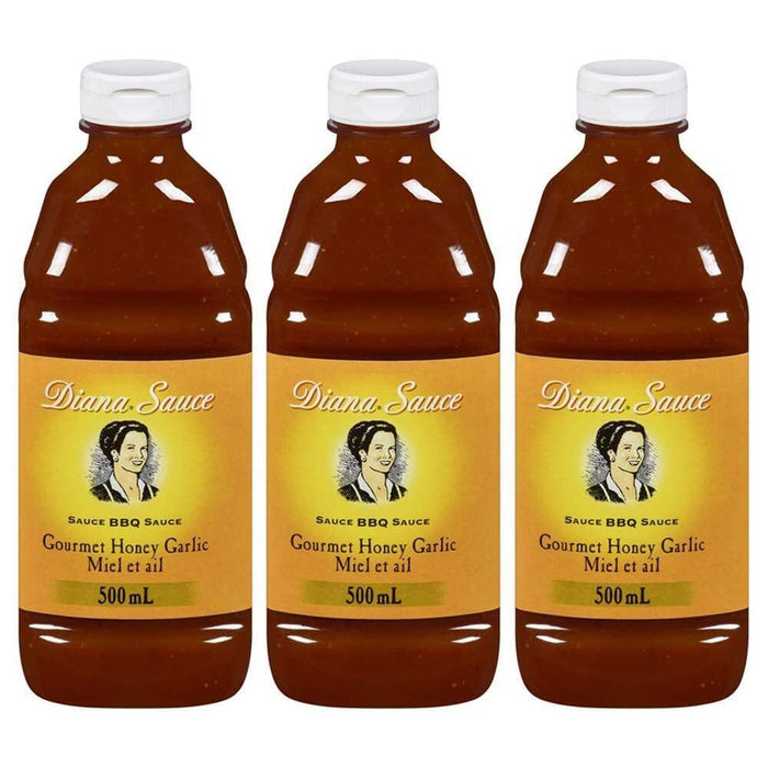 Diana Honey Garlic Barbeque Sauce 500ml, 3 BOTTLES