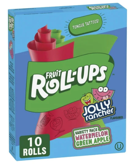 Betty Crocker Fruit Roll-Ups Variety Pack Jolly Rancher Flavored, 10 Rolls