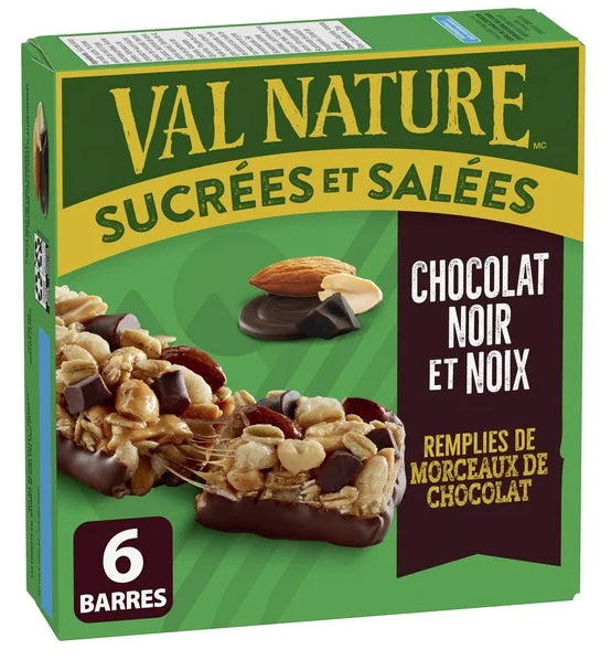 Nature Valley Granola Bars, Sweet and Salty Nut, Dark Chocolate, 6 Bars, 210g