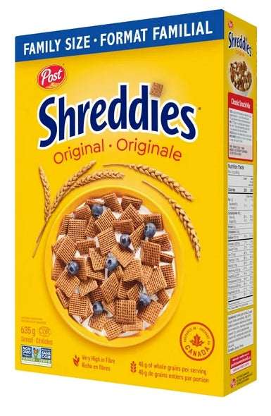 Post Shreddies Breakfast Cereal, Family Size, 635g