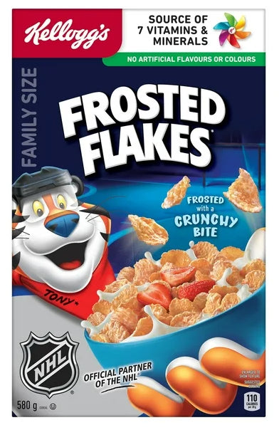 Kellogg's Canadian Frosted Flakes Cereal, Family Size, 580g