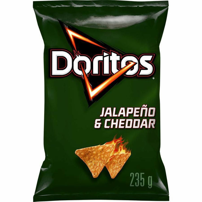 Doritos Jalapeño & Cheddar Tortilla Chips 235g Each From Canada 12 Bags