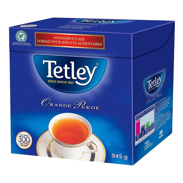 Tetley Tea, Orange Pekoe, Food Service Size 945g 300 TEA BAGS