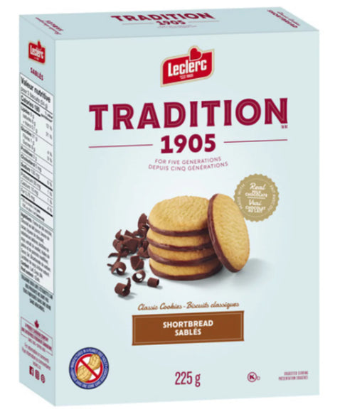 Leclerc Tradition Shortbread Coated Milk Chocolate Cookies 225g