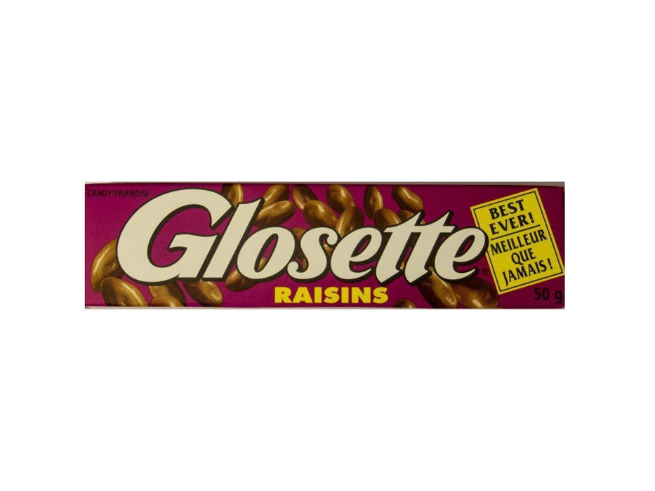 Glosette Chocolate Coated Raisins 50g Each 6 Boxes