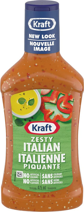 Kraft Zesty Italian Dressing, 475m/16 floz Bottle