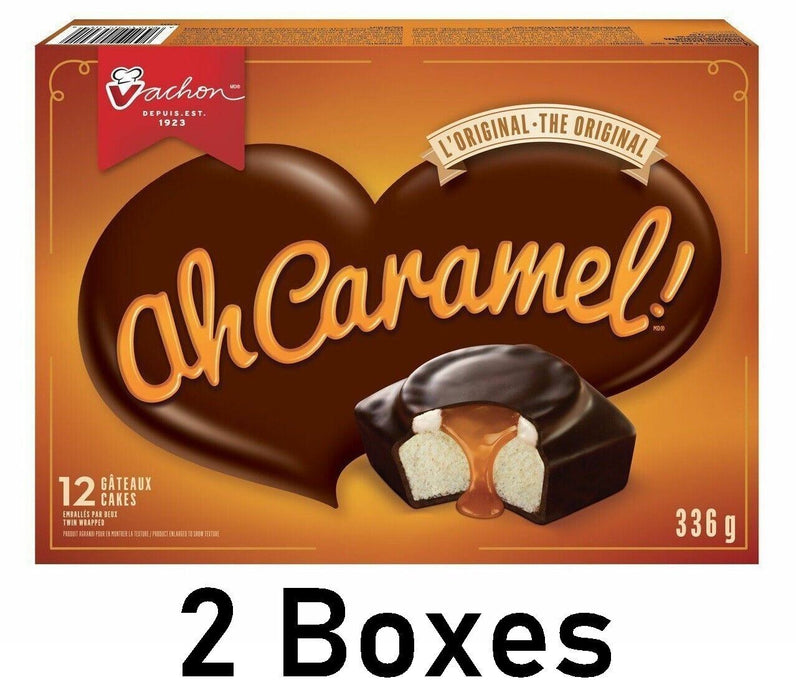 Vachon Ah Caramel Snack Cakes 12 Cakes Each 2 Boxes