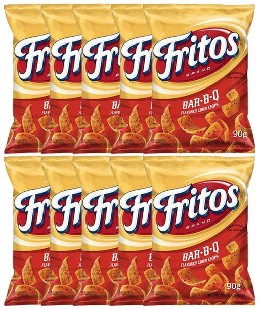 Fritos Bar-B-Q Flavor Corn Chips 90g/2.3oz, 10 BAGS - CanadaGrocery