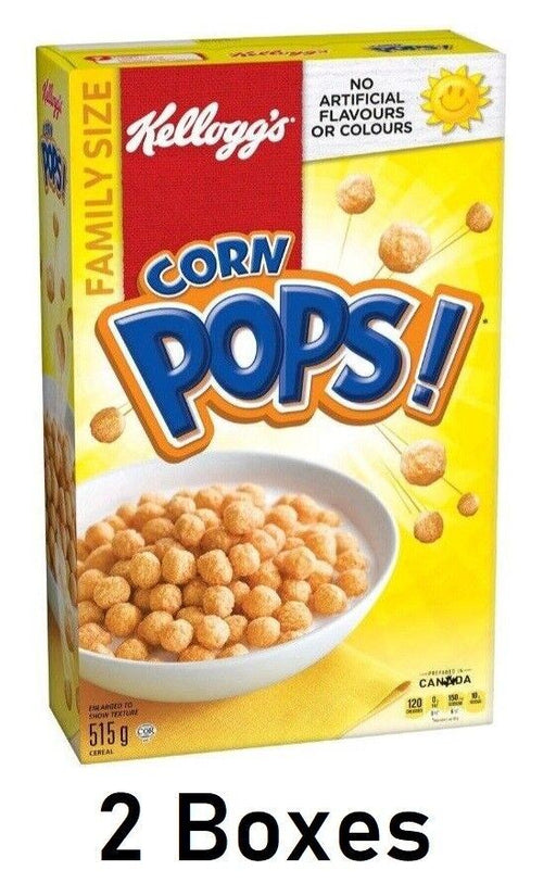 Kellogg's Corn Pops Cereal 515g /18.2oz Each 2 Boxes - CanadaGrocery