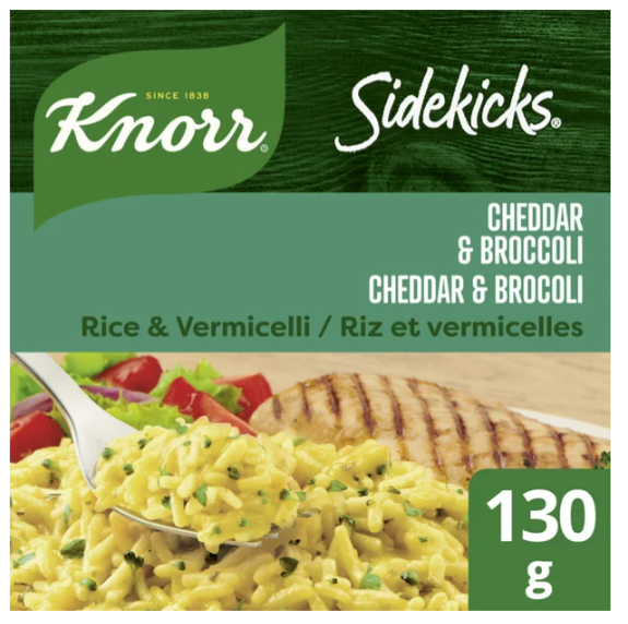 Sidekicks Rice Knorr Sidekicks Cheddar & Broccoli Rice Side Dish, 130g