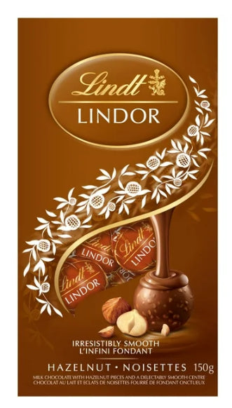 Lindt LINDOR Hazelnut Milk Chocolate Truffles, 150g Bag