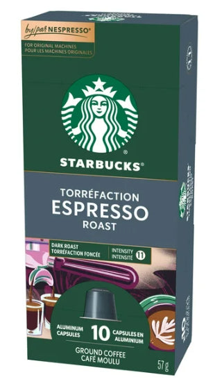 Starbucks Nespresso Coffee Pods Espresso Roast 10 Capsules 57 g