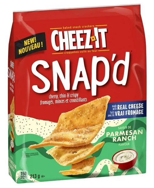 Cheez-It Snap'd Parmesan Ranch Flavor Crackers, 213g