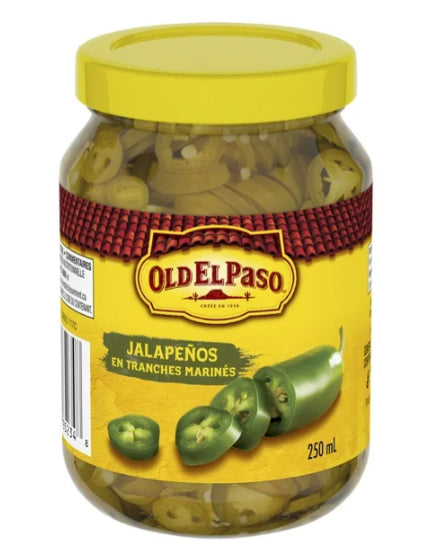 Old El Paso Pickled Sliced Jalapenos, Canned Jalapenos, 250ml