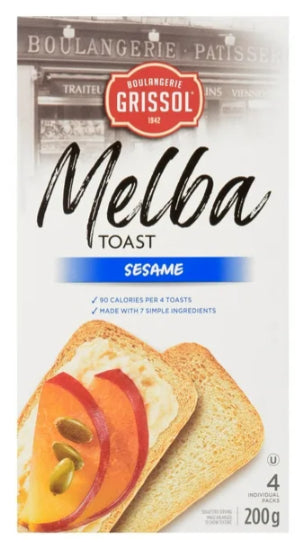 Boulangerie Grissol Melba Toast Sesame, 200g