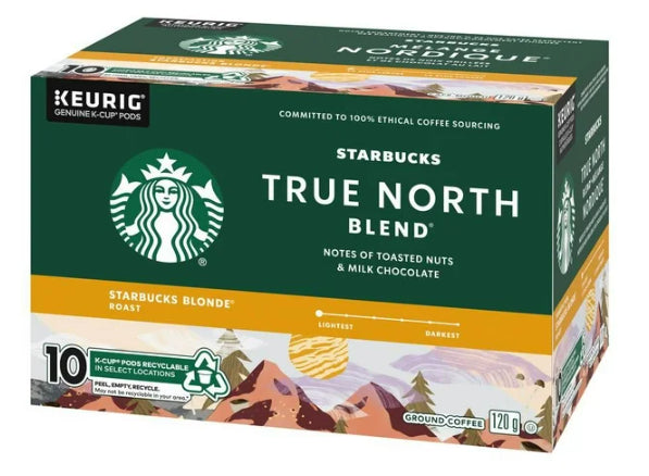 Starbucks Coffee Pods True North Blend 10 K-Cups 120 g