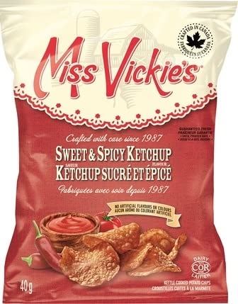 Miss Vickie’s Sweet & Spicy Ketchup Potato Chips 40g Each 6 Mini Bags