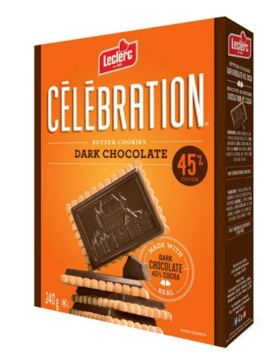 Celebration Dark Chocolate 45% Cocoa Butter Cookies, 240g