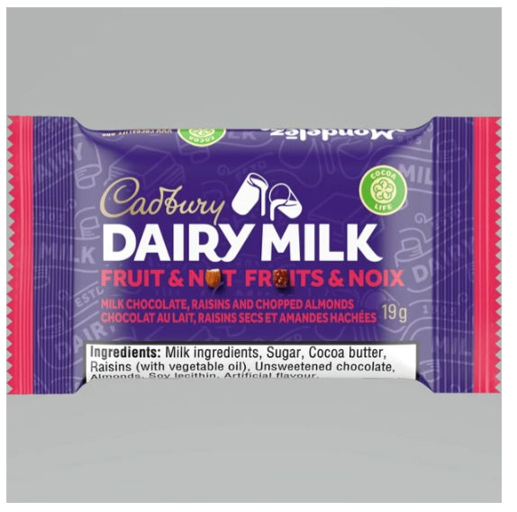 Cadbury Dairy Milk, Assorted Chocolate Mini Bars, Individually Wrapped, 19pc 361g