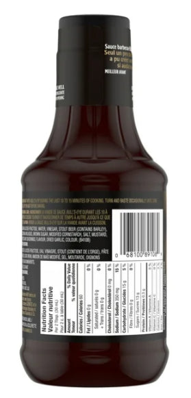 Bull's-Eye Guinness Draught Beer Blend BBQ Sauce, 425mL