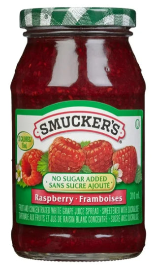 Smucker's No Sugar Added Raspberry Spread, 310mL