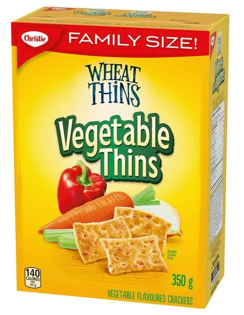 Wheat Thins Vegetable Thins Crackers, Family Size, 350g