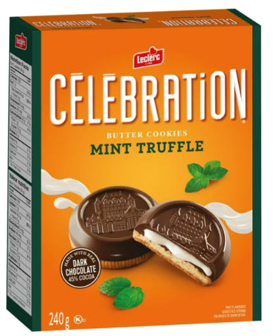 Celebration Mint Truffle Dark Chocolate 45% Cocoa Butter Cookies, 240g